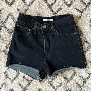 Levi’s black denim shorts size 27